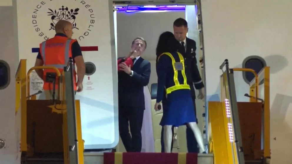 WATCH: Macron responds after apparent shove from first lady caught on camera