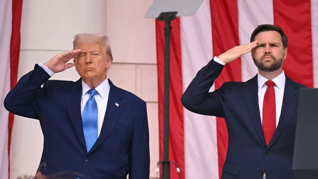 Trump raises politics in Arlington Memorial Day remarks