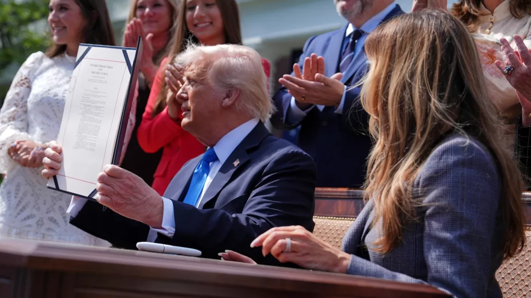 Trump signs a bill to make posting ‘revenge porn’ a federal crime. He had the first lady sign, too