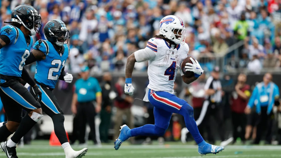 Cook’s career day overshadows deficiencies in Bills’ passing attack. DT Oliver out with torn bicep