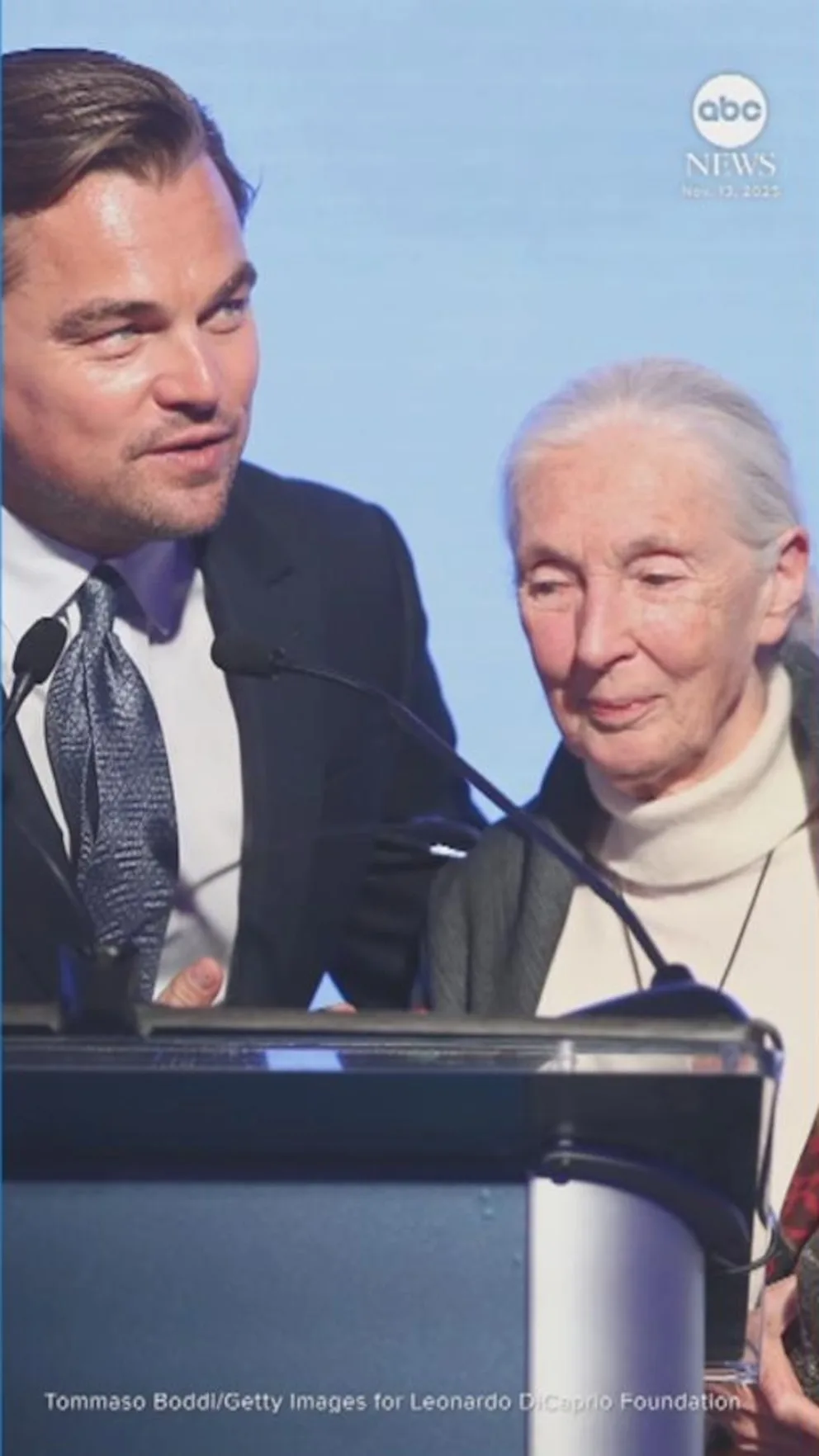 WATCH: Leonardo DiCaprio eulogizes primatologist Jane Goodall