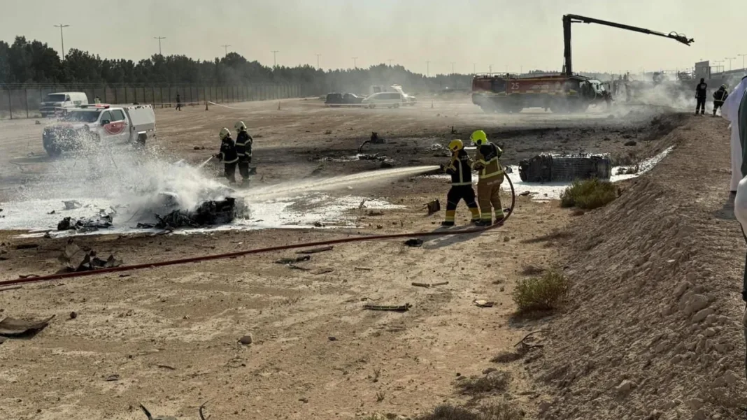Indian fighter jet crashes during a demo flight at Dubai Air Show, killing the pilot