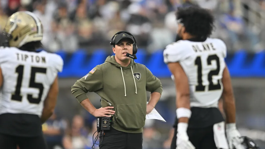 Saints coach Kellen Moore acknowledges frustration with the club’s worst 9-game start since 1980
