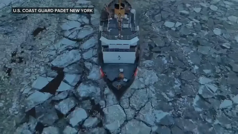 WATCH: Inside the task of keeping a frozen waterway moving amid a snowstorm