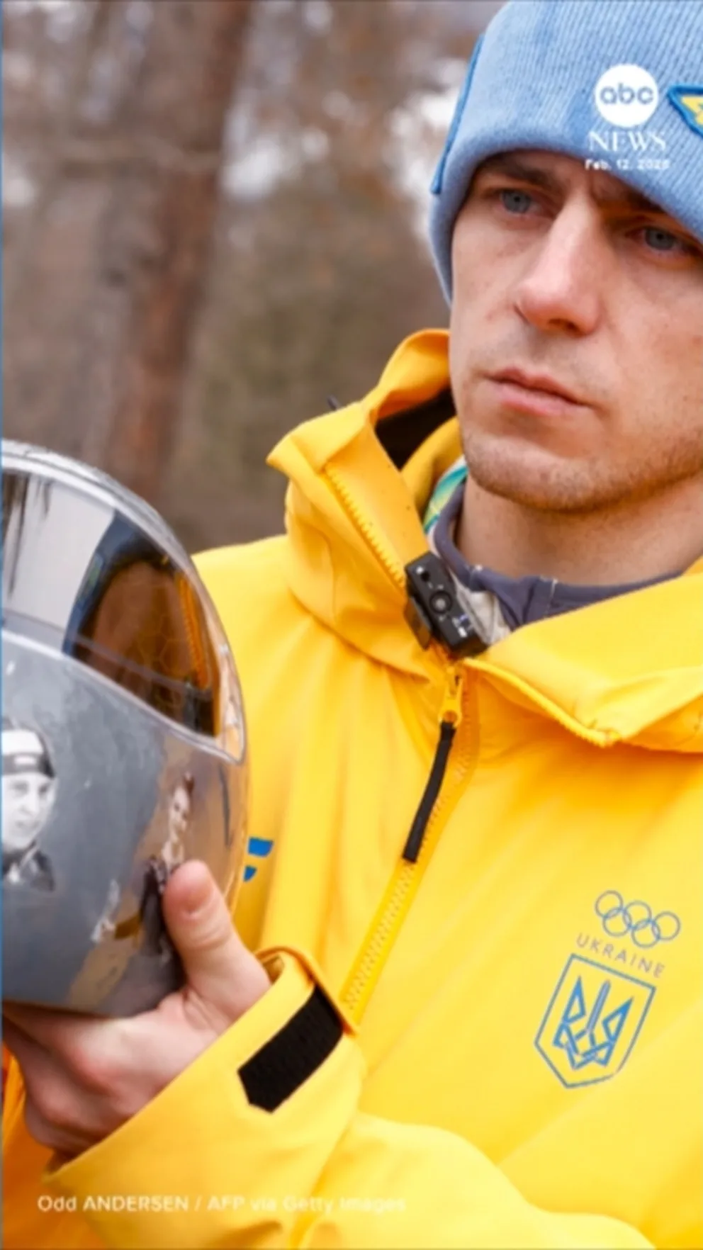 WATCH: Ukrainian Olympian barred from competing over helmet honoring war dead