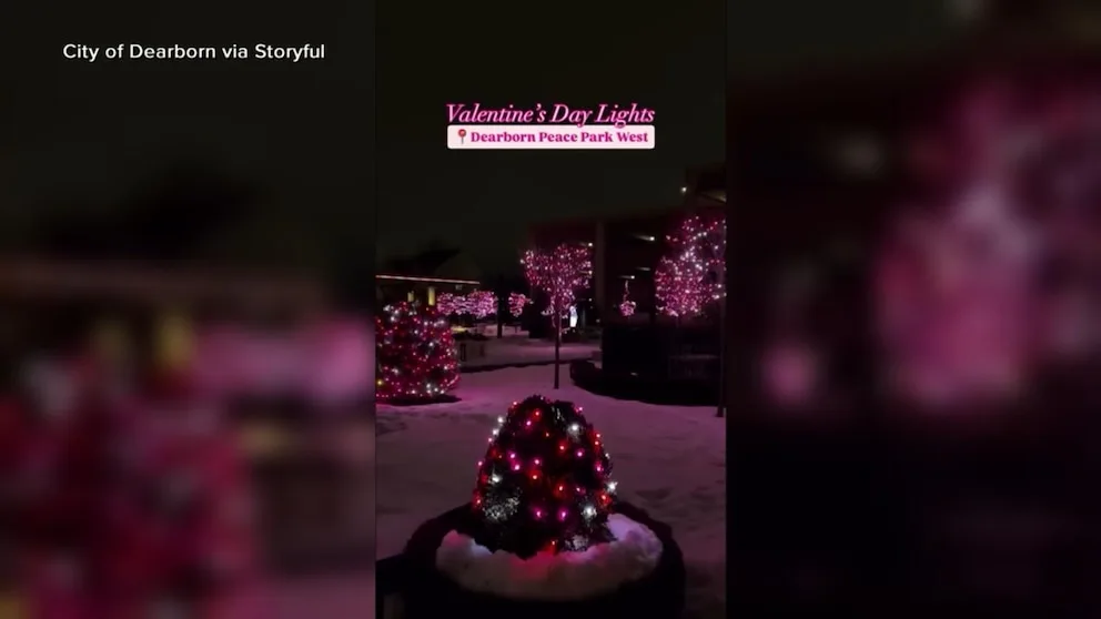 WATCH: Romantic Valentine’s Day lights in Michigan