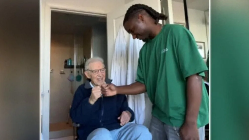 WATCH: 92-year-old vet and caregiver form unlikely bond