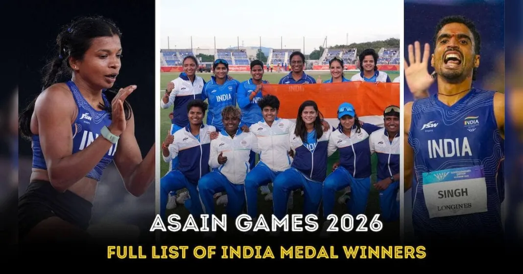Asian Games 2026: Full list of India’s medal winners; updated medal tally | Asian Games 2026