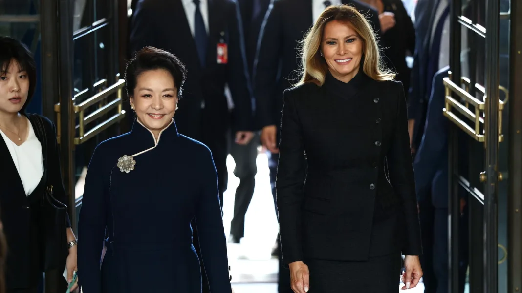 Melania Trump hosts China’s first lady for an outing that is watched for diplomacy and style