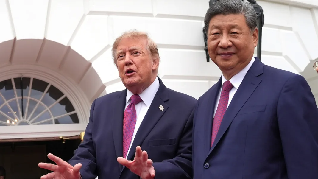 Trump relishes showing Xi his Marine One chopper and new White House helipad
